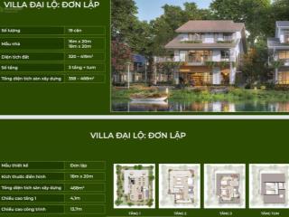 Shop villa đơn lập vừa ở vừa kinh doanhkhu biệt thự rừng  mặt tiền đại lộ lớn&view đai rừng rộng