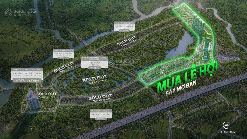 Mở bán nhà phố phân khu mùa lễ hội  suất ngoại giao giá tốt nhất eco retreat
