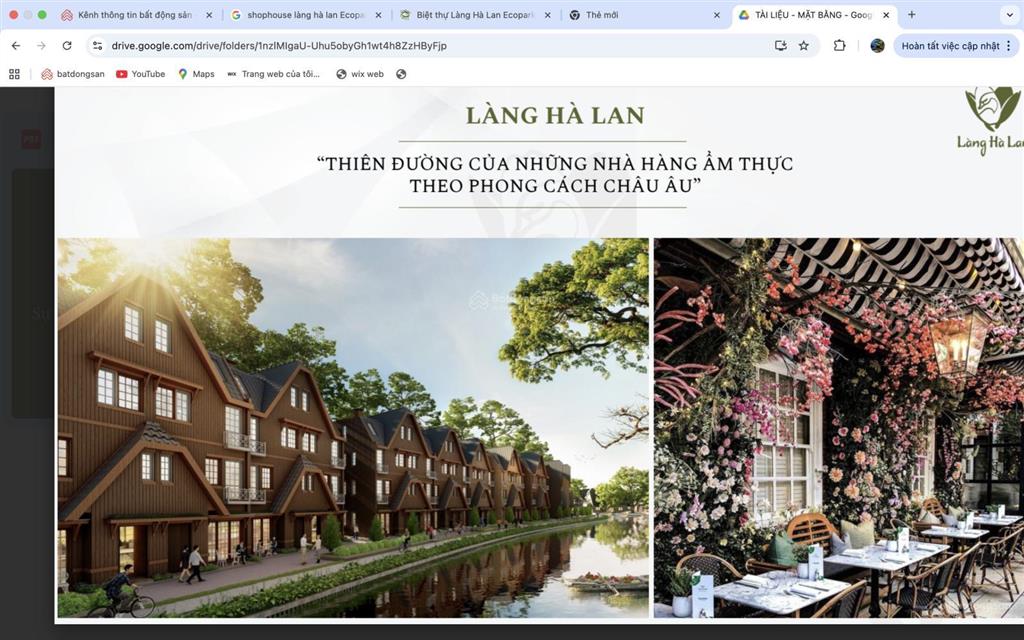 Bán shophouse làng hà lan ecopark, giá 20,5 tỷ