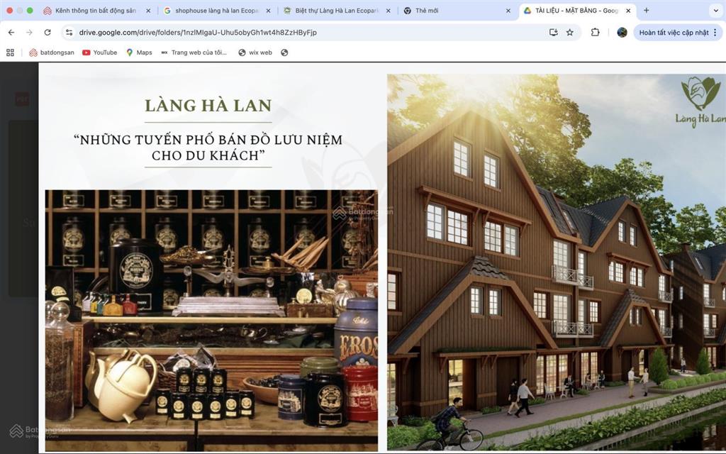 Bán shophouse làng hà lan ecopark, giá 20,5 tỷ