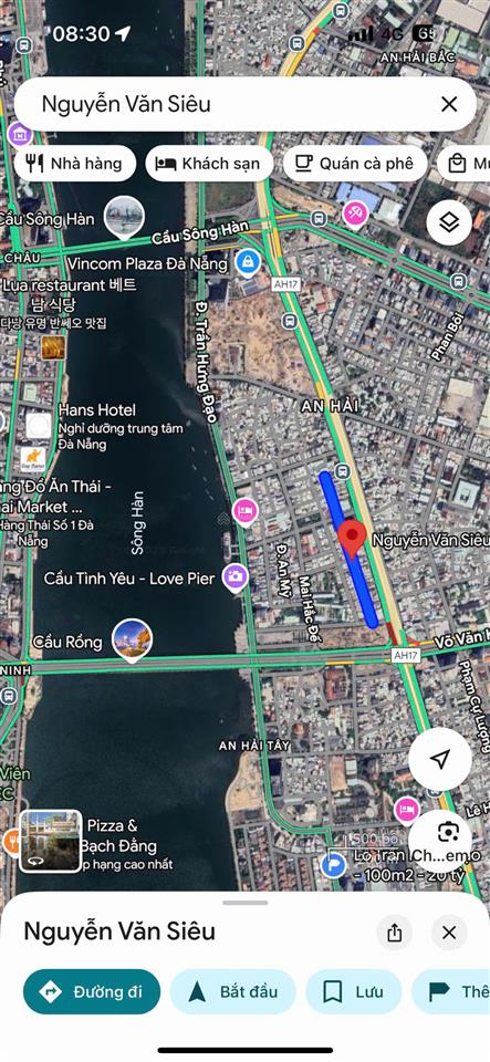 Bán đất tặng nhà 2 tầng mặt tiền đường 5.5m nguyễn văn siêu gần cầu rồng, sông hàn