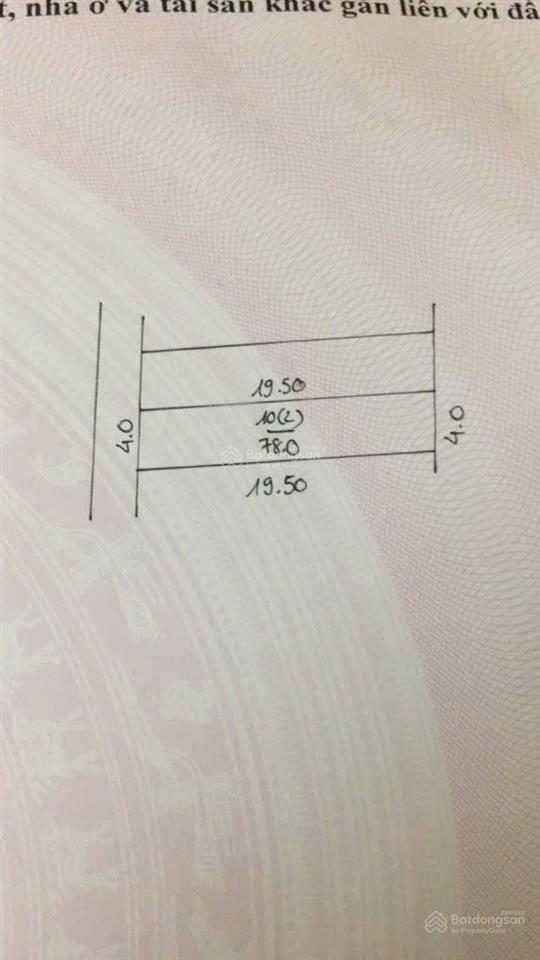 Bán đất thôn 3, vạn phúc, ô tô vào 60 triệu/m2, 78m2, mặt tiền 4m, ngõ 3m sổ vuông