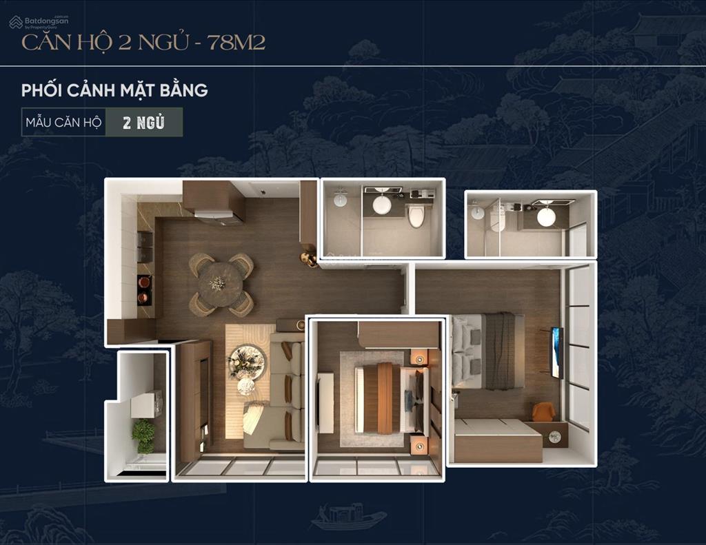 Chỉ gần 4 tỷ căn 2pn 71,5m2 view pháo hoa vin 2 mặt đường vành đai 3,5 và cao tốc hn  hp  qn