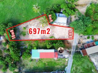 Bán đất thổ cư nở hậu có diện tích 697m2, khu vực an toàn, giá chỉ 3tr5/m2
