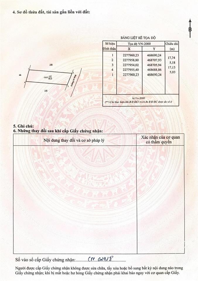 Chính chủ cần bán thửa đất 86m2, full thổ cư, đất ở đô thị, thuộc thị trấn ba hàng đồi lạc thuỷ