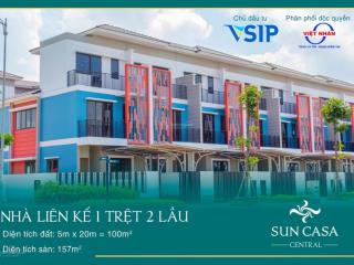 Bán nhà liền kề hướng nam sun casa central  tt 30% nhận nhà, còn lại ngưng thanh toán đến 2027
