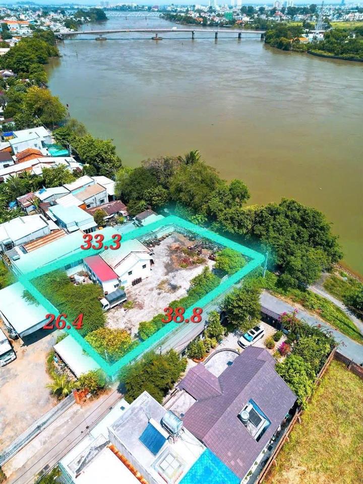 Đất phường tân vạn diện tích 900m2, 200m thổ cư 2 mặt tiền đường nhựa siêu đẹp vuông vức, view sông