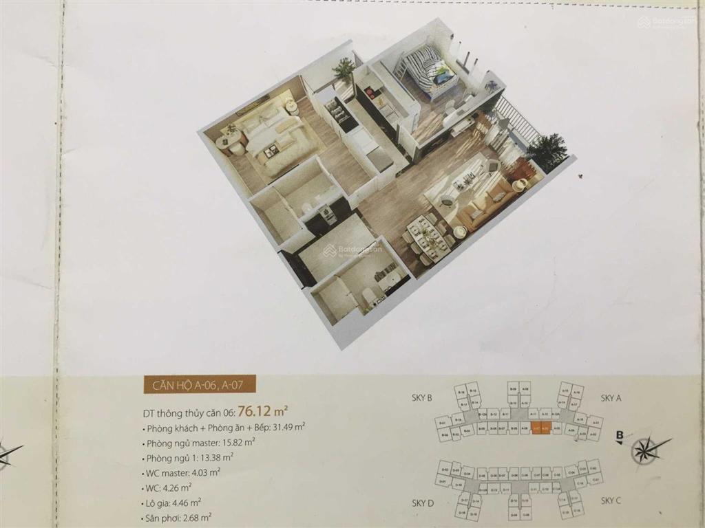 Trưởng phòng kinh doanh bán gấp quỹ căn chuyển nhượng 423 minh khai 2pn,  xem nhà 0913 484 ***