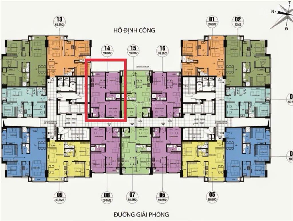 Bán căn hộ cc 2pn, 2wc, 59,8m2 tại ct36  dream home, định công, hoàng mai, hà nội, giá chỉ 4,95 tỷ