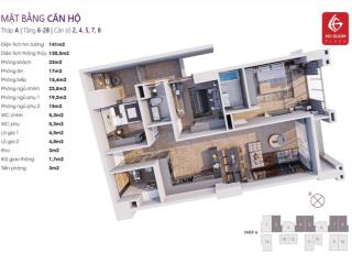 Bán 6.5 tỷ căn 141m2 tầng đẹp, view vũ trọng khánh và đường trên cao, full nội thất, có slot ô tô
