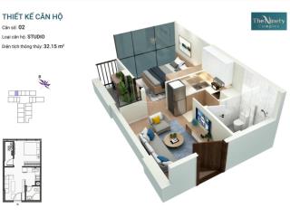 Căn 1 ngủ 3.3 tỷ the ninety complex, nhận nhà t8 full nội thất, vay 70% lãi 0%, cho thuê 16tr/tháng