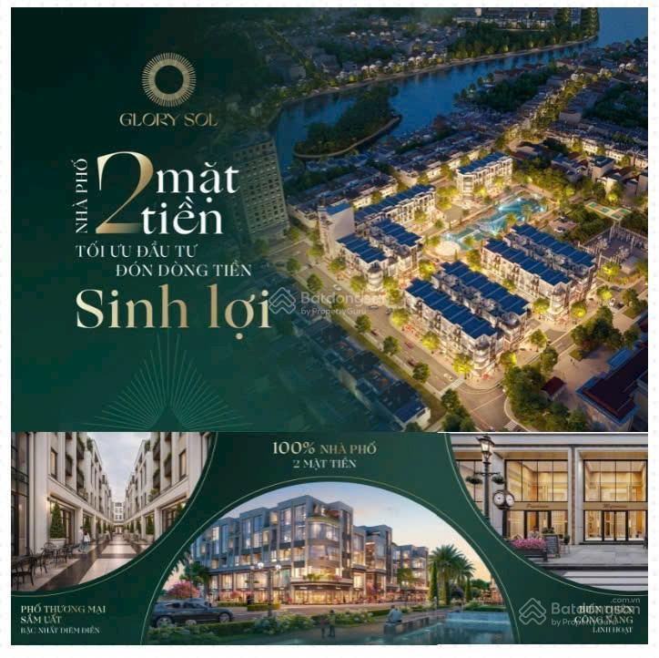 Nhà phố glory sol mặt đường nguyễn đức cảnh diêm điền thái bình dt 90m2 giá chỉ từ 11 tỷ  pkd cđt