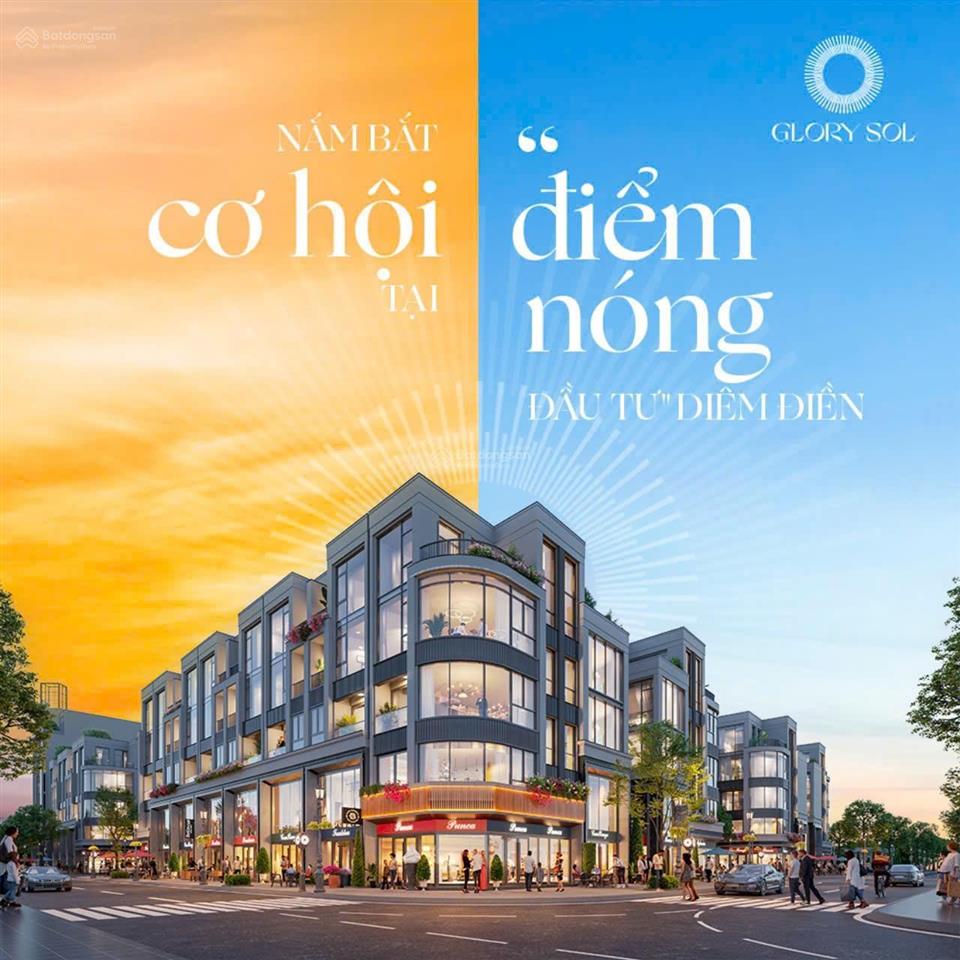 Nhà phố glory sol mặt đường nguyễn đức cảnh diêm điền thái bình dt 90m2 giá chỉ từ 11 tỷ  pkd cđt