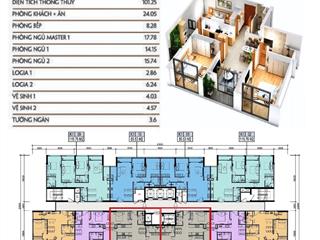Bán gấp cc khai sơn tầng cao, 101,25m2, 3 ngủ 2wc, giá 6.7 tỷ, full nội thất