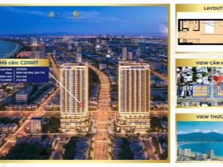 Rẻ nhất thị trường chỉ 2,5 tỷ  căn studio 34,5m2  view biển + bán đảo sơn trà  chiết khấu 14,5%