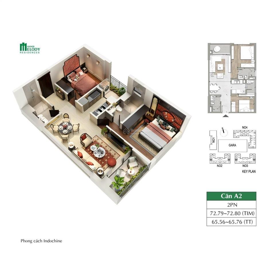 Còn đúng 1 căn 2pn/68m góc siêu đẹp giá chỉ 4,3x tỷ, thanh toán tiến độ nhẹ ở melody linh đàm