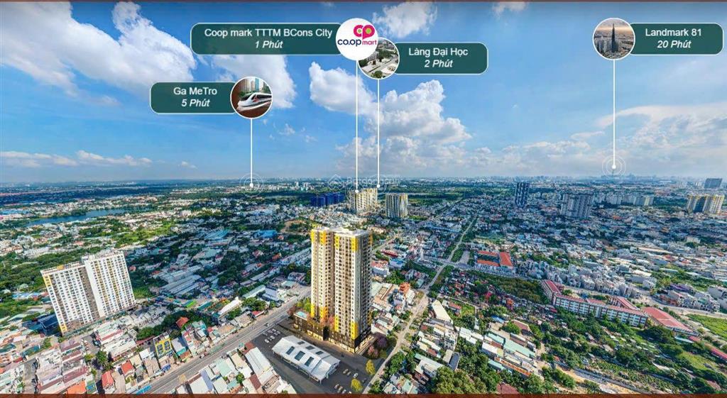 Bán căn hộ bcons asahi 3pn = 3.4 tỷ gồm vat mua trực tiếp cdt, tt chỉ 650tr tới khi nhận nhà