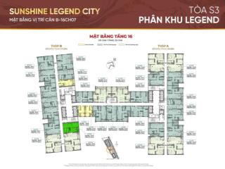 Bán cc 3pn, 3vs, 98,1m2 tại sunshine legend city, văn giang, hưng yên, dk 59 triệu vnd