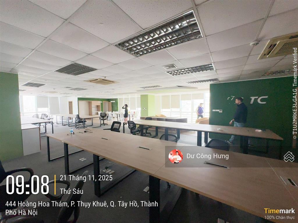 Bql tòa mercury building hoàng hoa thám cho thuê văn phòng sẵn nội thất 100m ~ 300m2 giá 250k/m2/th