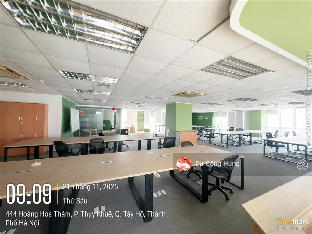 Bql tòa mercury building hoàng hoa thám cho thuê văn phòng sẵn nội thất 100m ~ 300m2 giá 250k/m2/th