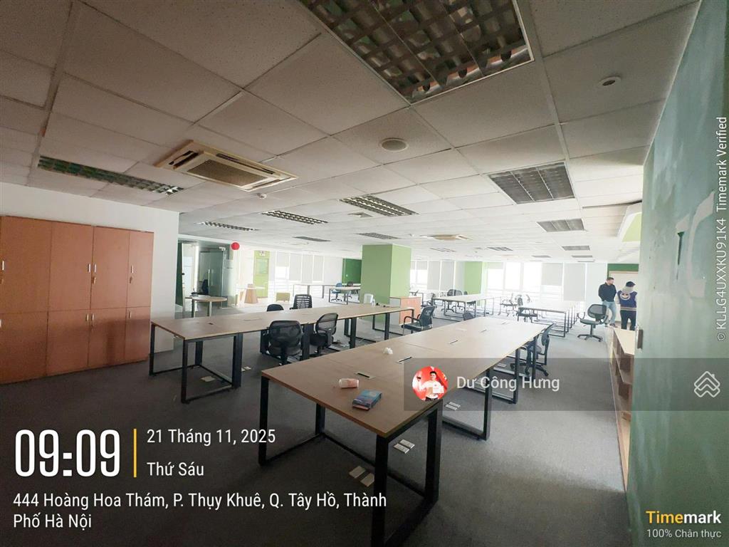 Bql tòa mercury building hoàng hoa thám cho thuê văn phòng sẵn nội thất 100m ~ 300m2 giá 250k/m2/th