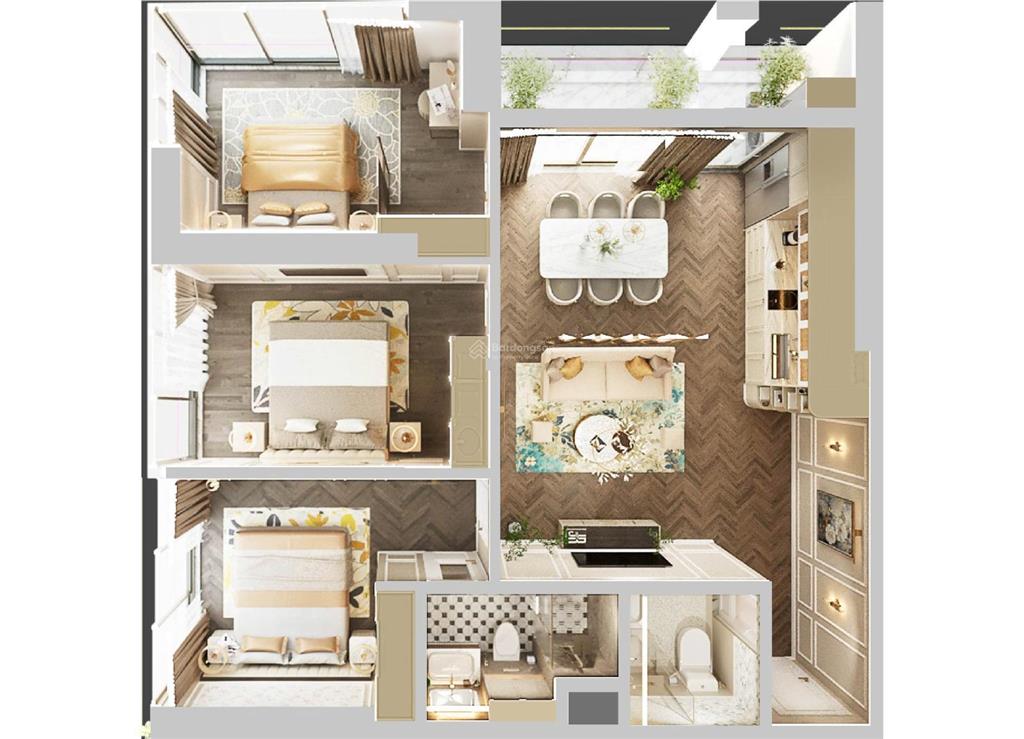 Siêu căn góc 3pn view biển trực diện vị trí đẹp nhất newtown diamond, chiết khấu 12%