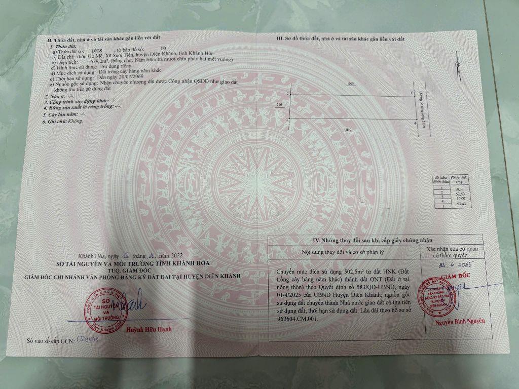 Bán đất Suối Tiên thôn Gò Mè đường thông - đất full thổ cư phù hợp đầu tư xây nhà an cư