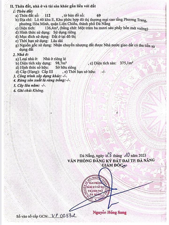 Gia đình cần bán gấp shophouse 4,5 tầng mặt tiền nguyễn sinh sắc, kinh doanh sầm uất