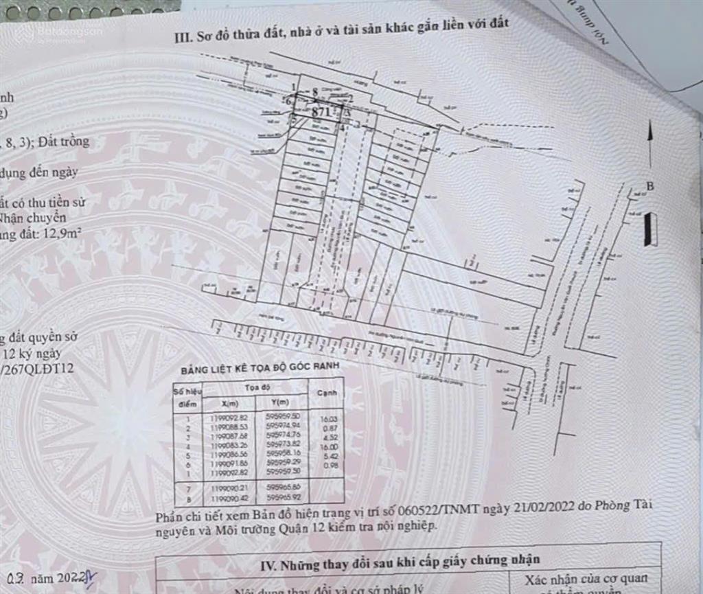 Bán đất thổ cư 94,3 m2 nở hậu tại nguyễn văn quá, đông hưng thuận, quận 12, chỉ 6,4 tỷ