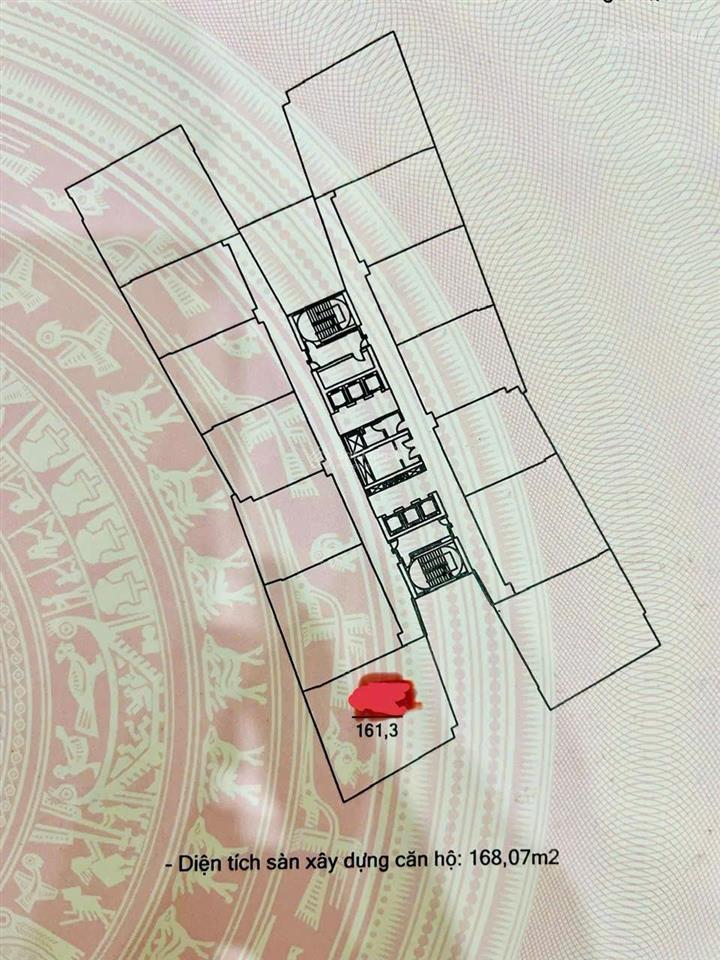 Chung cư hei tower, 161m2, 13,8 tỷ, 3 ngủ, 2 vệ sinh, ban công đông nam