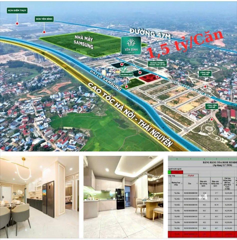 căn hộ thương mại vào tên người nước ngoài Yên Bình Complex Phổ Yên