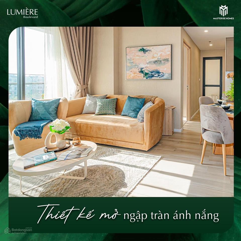 Gia đình trẻ tìm căn hiếm 2pn 4,4 tỷ full chi phí, sống xanh chuẩn cao cấp tại lumière boulevard
