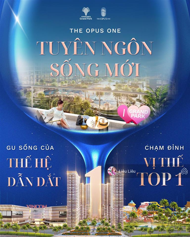 Căn hộ 1pn + 1 the opus one 3,9 tỷ bao gồm mọi chi phí  dành cho kh độc thân hoặc vợ chồng trẻ