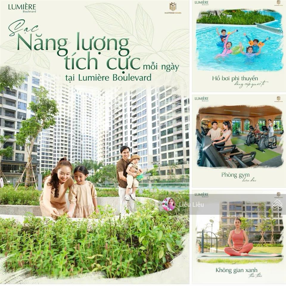 Căn hộ 3 phòng ngủ 100m2 lumière boulevard, giảm 500 triệu, chỉ còn 6 tỷ, phù hợp gia đình 3 thế hệ