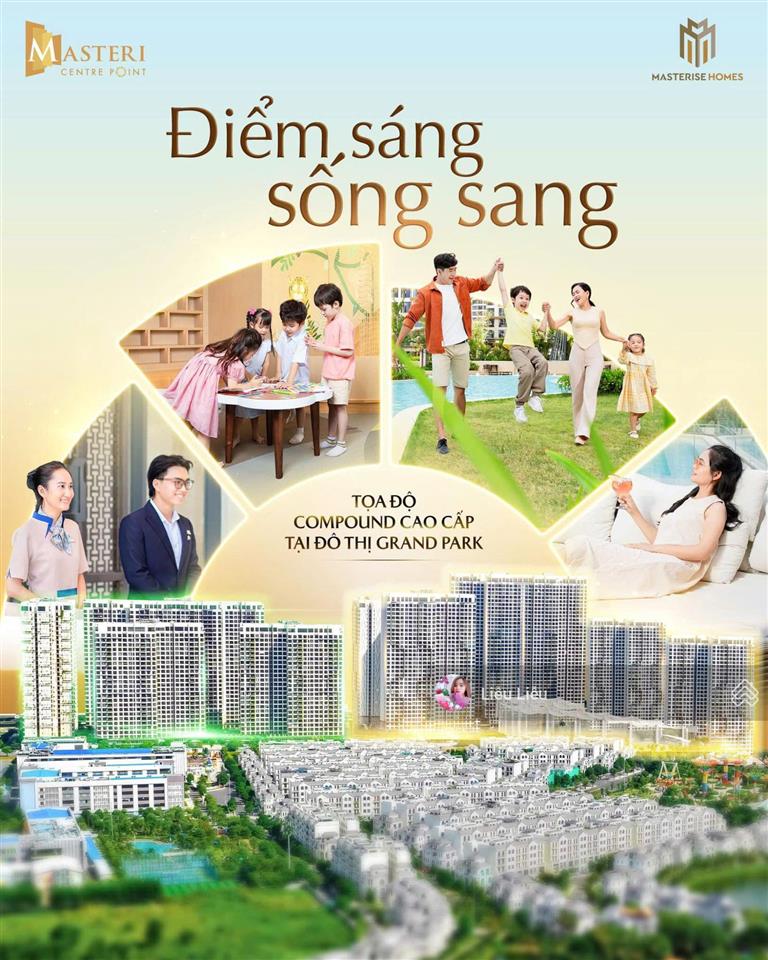 Gia đình trẻ & vợ chồng trẻ ch 2pn 73m² masteri centre point, tầng trung, view hồ bơi, ht vay 80%