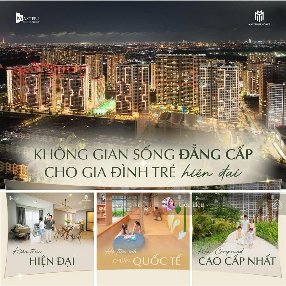 Gia đình trẻ & vợ chồng trẻ ch 2pn 73m² masteri centre point, tầng trung, view hồ bơi, ht vay 80%