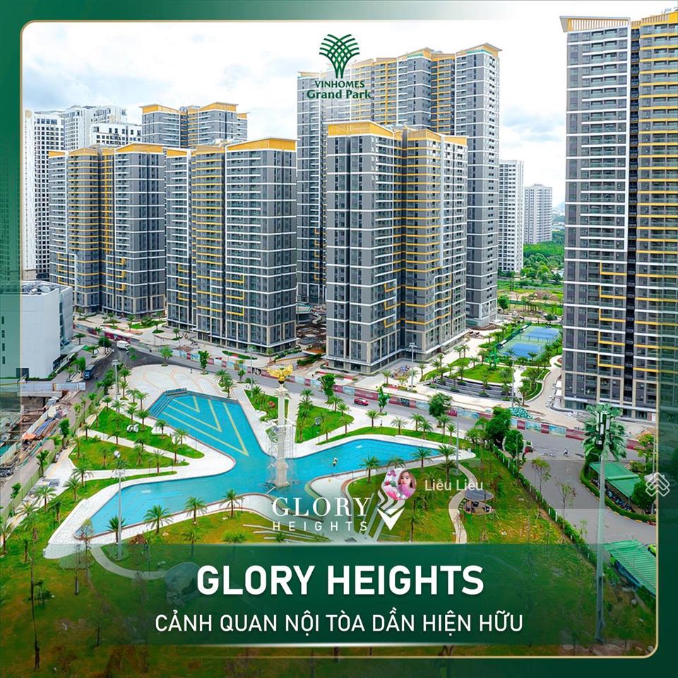Chiết khấu 1,715 tỷ ch 2pn+1 glory heights view hoa hậu, quãng trường, công viên, ban công đông nam