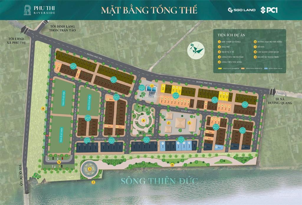 Phú thị riverside gia lâm. 2 mặt đường lớn, liền kề 4 tầng mặt tiền 5m view công viên ck hơn 1 tỷ