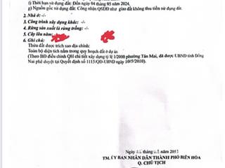 Bán đất hẻm gần nhà thờ tân mai, biên hòa, đồng nai, giá chỉ 2,3 tỷ