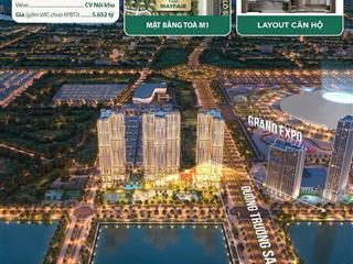 Siêu phẩm căn hộ 1pn +, dt 47m2 view vip nhất của tòa m1 1811  mayfair  the cosmopolitan cổ loa