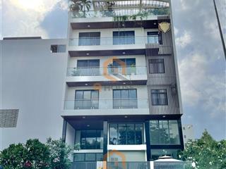 Tòa nhà văn phòng mới  đẹp p. thạnh mỹ lợi 8m*20m hầm 6 tầng suốt, thang máy, chỉ 100 triệu/th