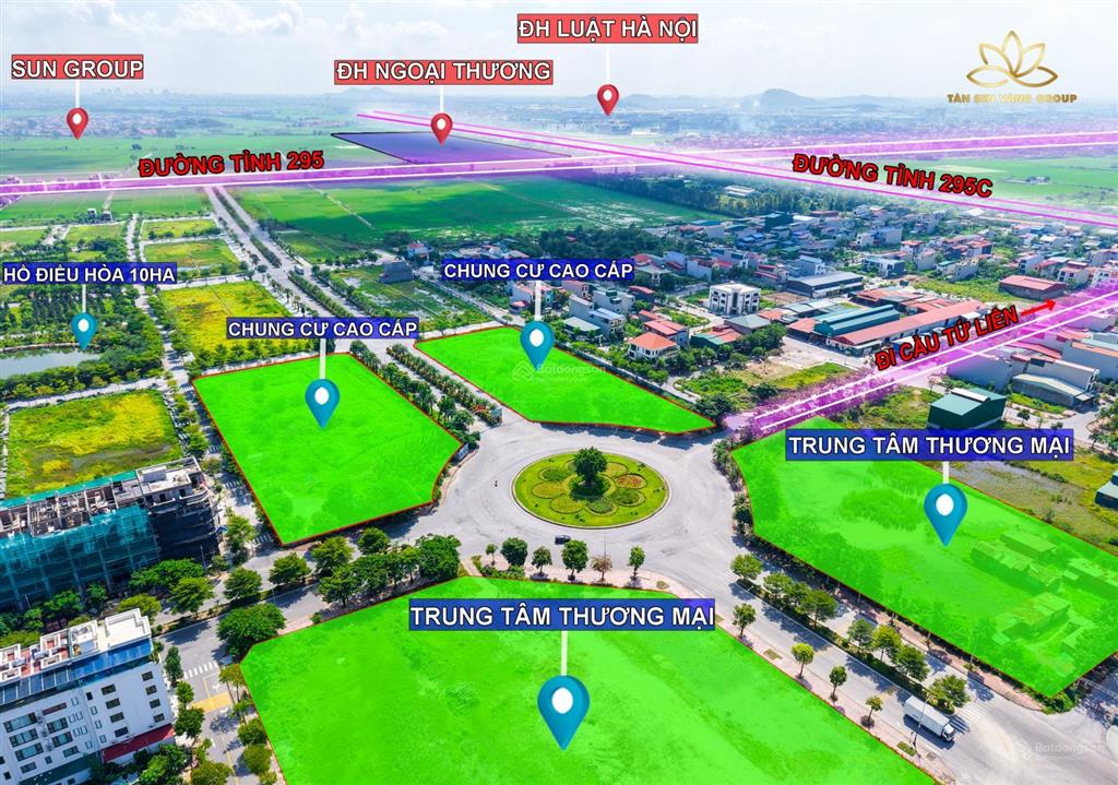 Bán lô đất nền dự án  cạnh sun group bn sắp khởi công  đại học luật  giá 50 triệu/m2