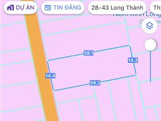 Bán gấp lô đất trung tâm long thành. dt 555m2  300m2 thổ cư, ngang 14,4 m dài 40m. 14,5 tỷ tl