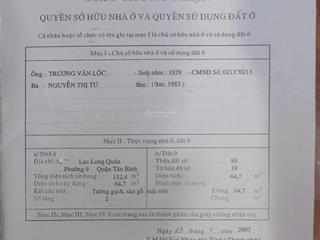 65m2 hxh 6m thông  gần nguyễn thị nhỏ, chỉ 7.59 tỷ