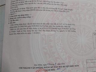 Bán đất thổ cư, sổ hồng riêng, đường xuân thới thượng 25, xây dựng tự do