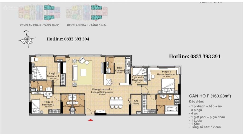 Bán 160m2 đã giảm sâu 3pn 4wc 4,9 tỷ đang sẵn pass giá cực tốt sd như penthouse tại era town q7