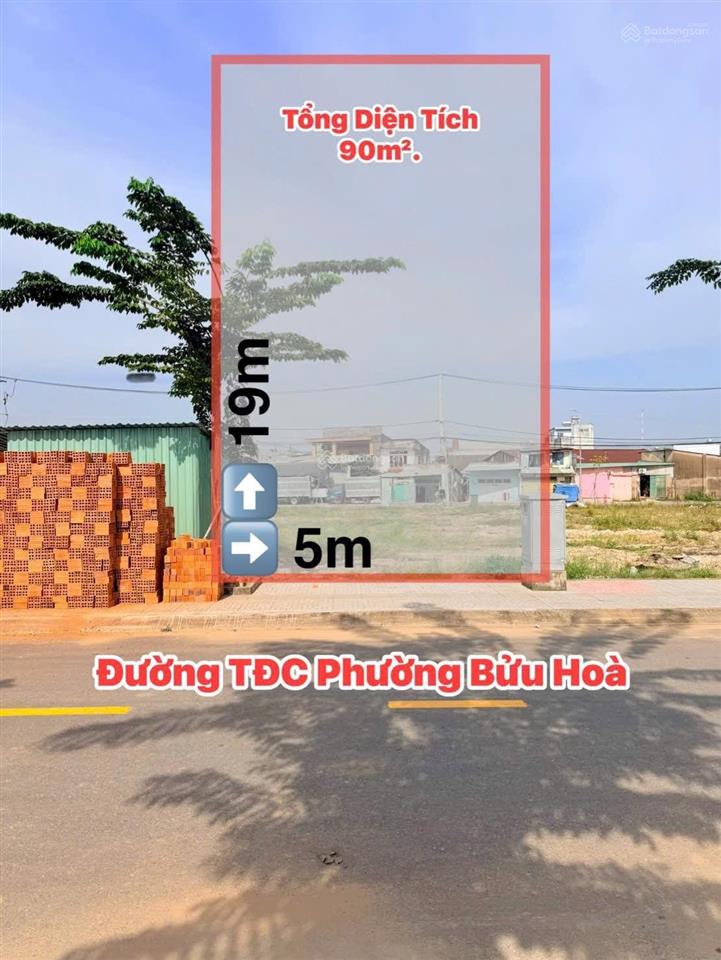 Bán đất (dt 90m25m x 18m) sổ riêng thổ cư 100% đường 6m vỉa hè 3m tđc bửu hoà. giá chỉ 3,150 tỷ