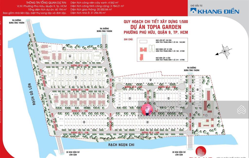 Hàng hiếm bán lô đất mặt tiền rạch tại dự án topia garden  đường bưng ông thoàn  giá bán 80tr/m2