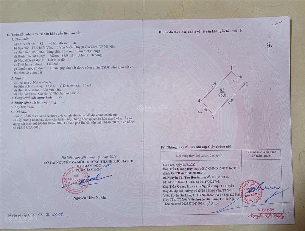 Hà huy tập phù đổng hà nội  nhà 4 tầng đẹp  đất phân lô ô tô đỗ dt 86 m2 mặt tiền 6 m  giá 13tỷ6