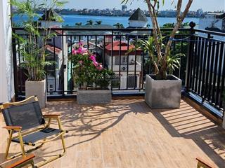 Thụy khuê  nguyễn đình thi  tây hồ ngõ siêu nông gần ô tô, view hồ tây cho thuê dt cao 110m2x8t